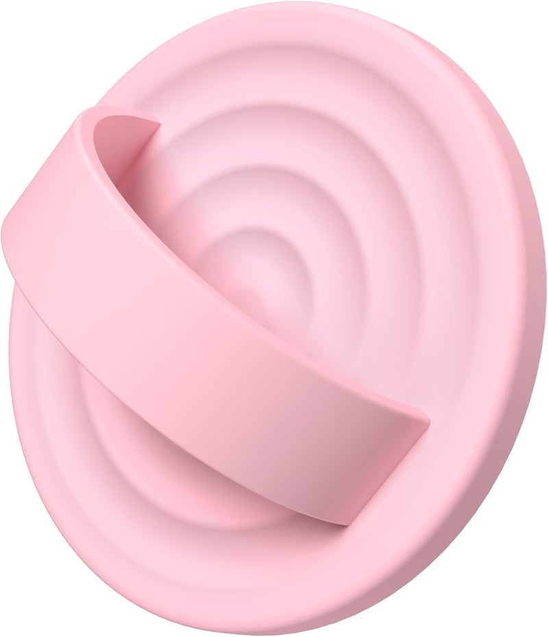 COFFKER Magnetic Phone Grip Ring Holder, Liquid Silicone Magnet Cell Phone Grip Finger Loop, Compatible with Magsafe, Back of Phone for iPhone 17/16/15/14/13/12 Series, Pink - Image 1